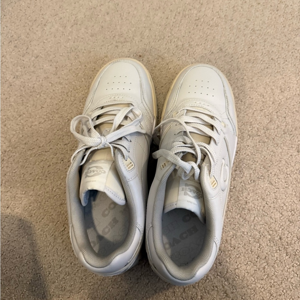 Coach white sneakers size 9
